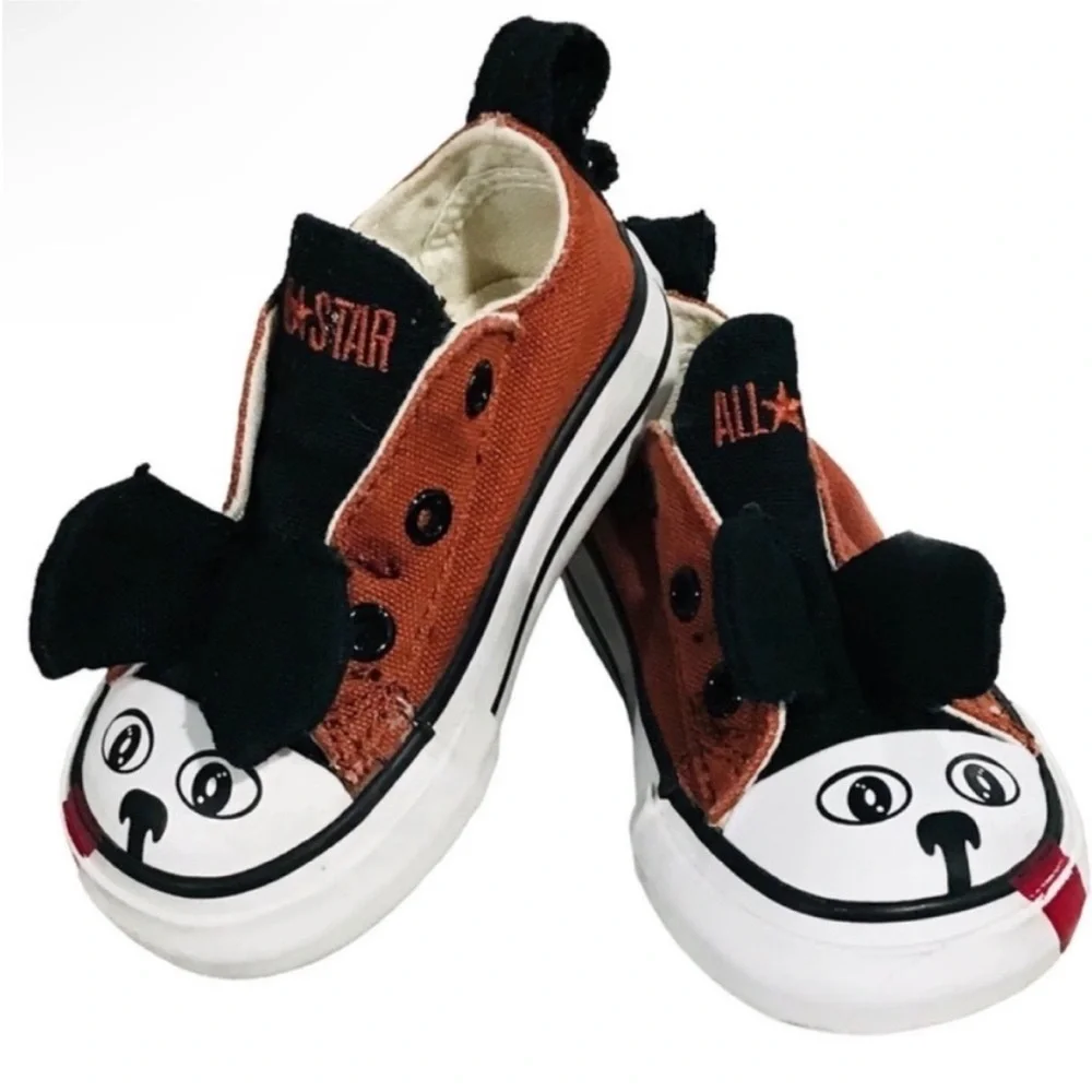 Converse Low Top All Star Chuck Taylor Dog Infant Toddler Slip On Shoes Size 4